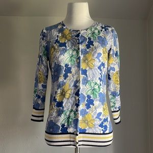 Beautiful Talbots Floral Button Down Cardigan
